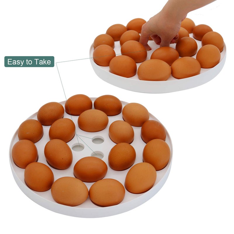 ATRDTO 10 Inch Portable Pie Carrier with Lid and Tray 3-In-1 Round Cupcake Container Egg Holder Muffin Tart Cookie Keeper Food (Green) - Image 3